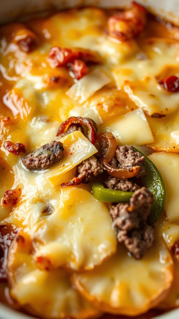 philly cheesesteak potato bake