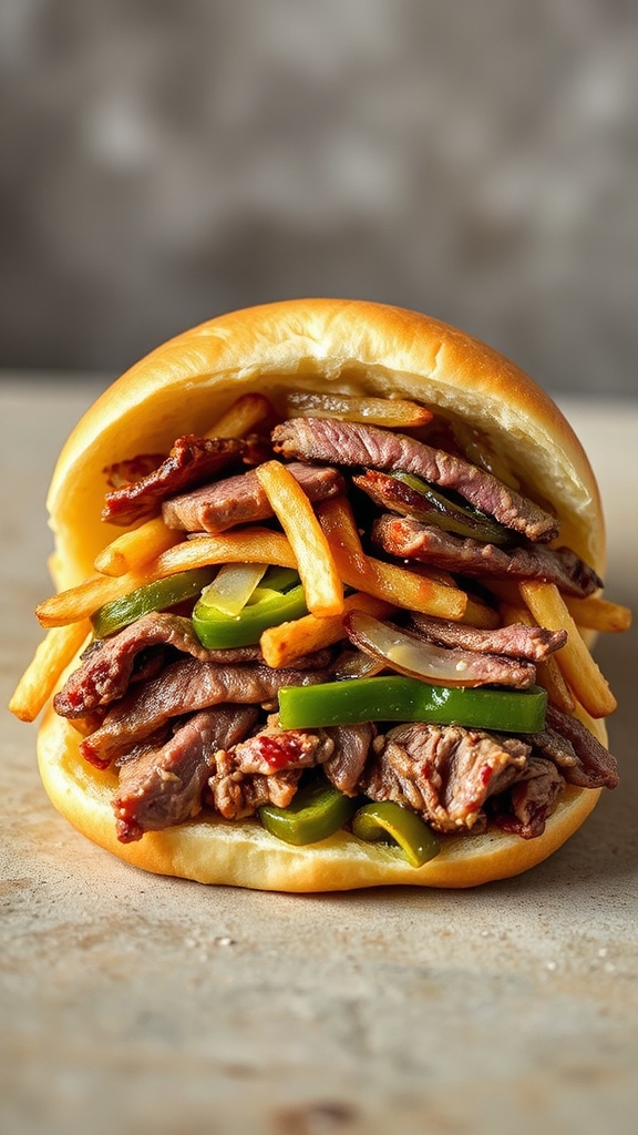 philly cheesesteak poutine fusion