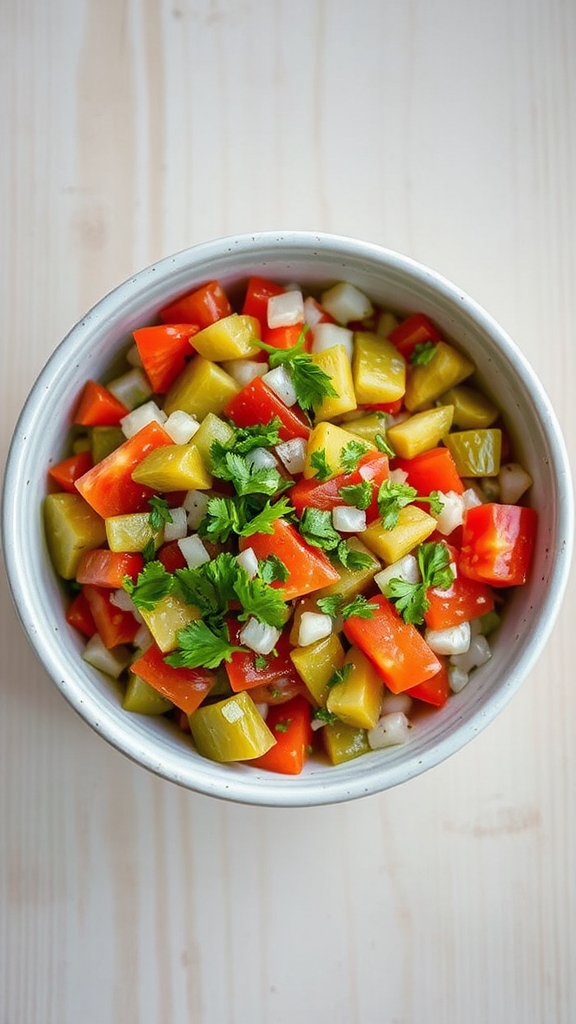 pickle infused mexican salsa