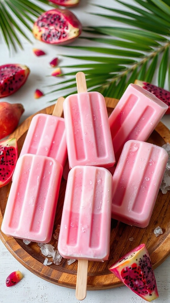 pink hawaiian coconut popsicle