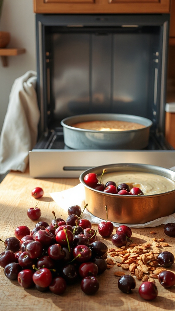 pitted cherries toasted almonds