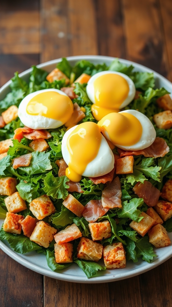poached eggs benedict assembly