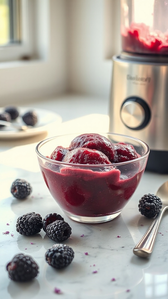 precise blackberry sorbet process