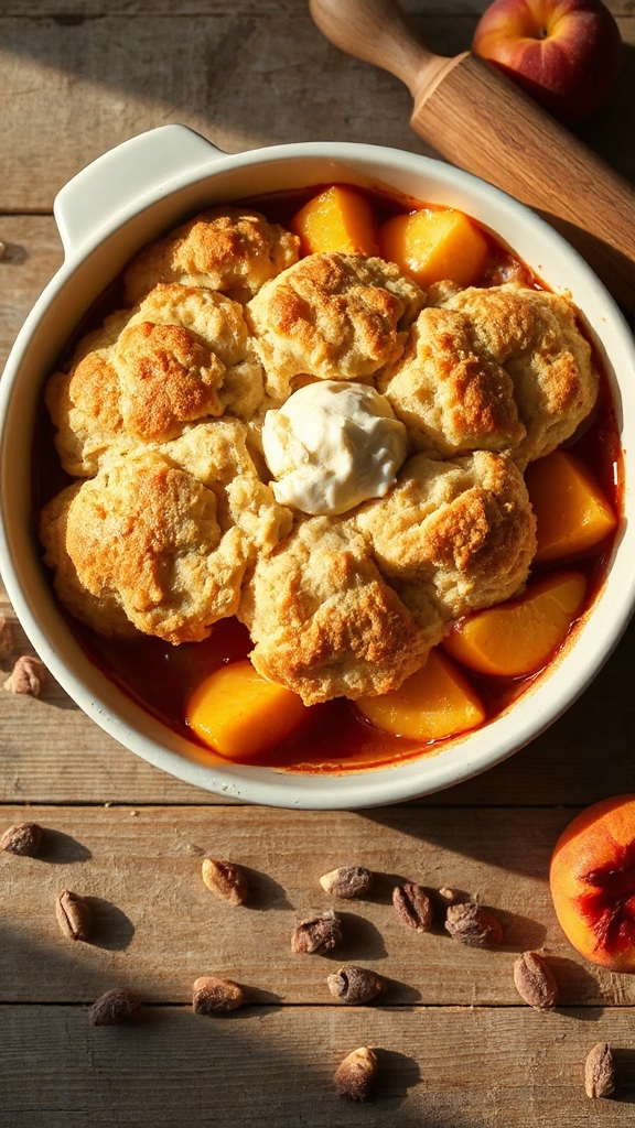 preheat oven slice peaches