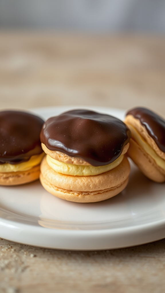 prepare creamy custard ganache
