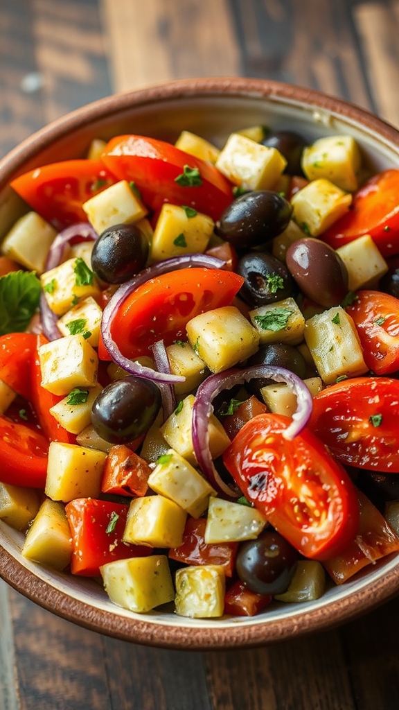 prepare fresh greek salad