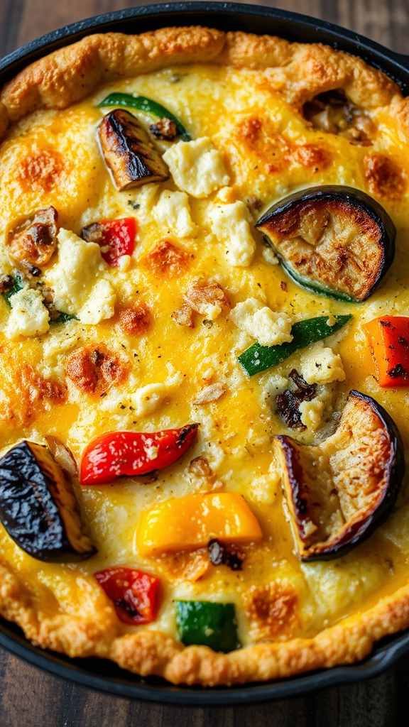 prepare grilled veggie frittata