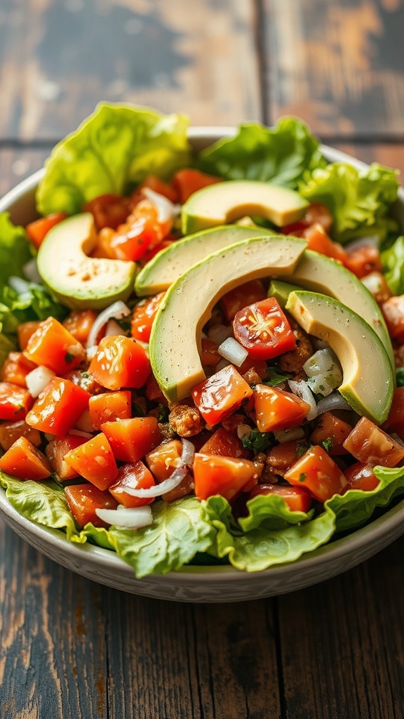 prepare low carb taco salad