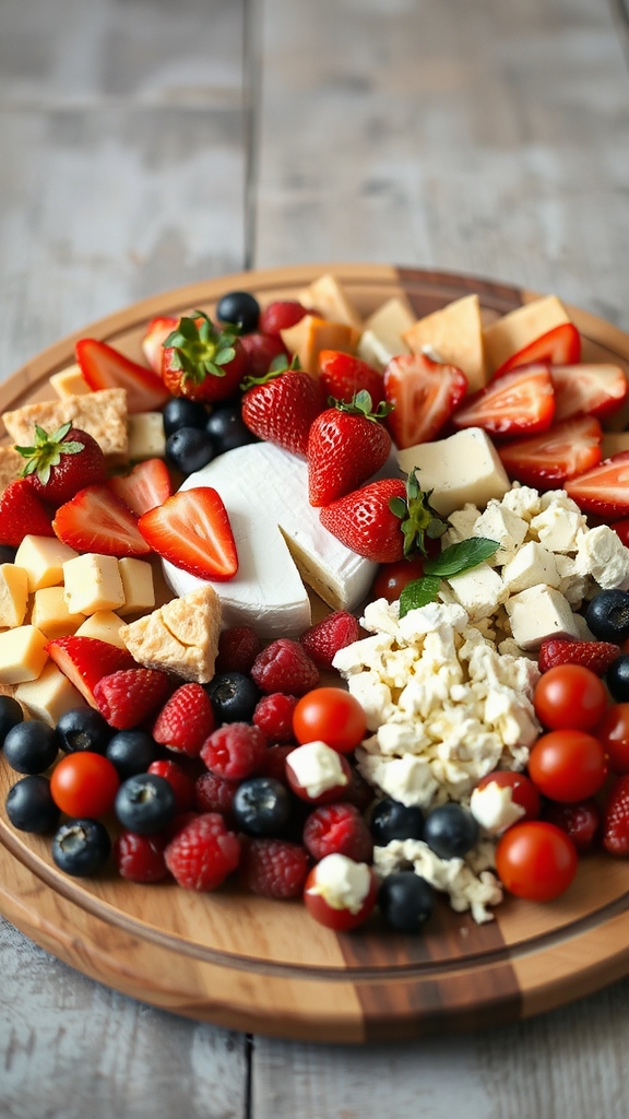 prepare patriotic fruit board