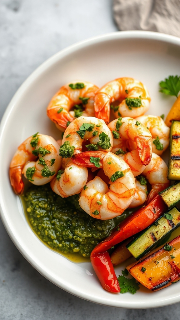prepare zesty chimichurri shrimp