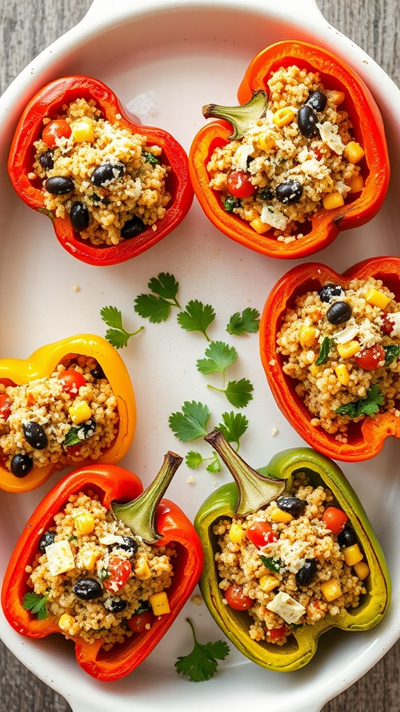 quinoa stuffed peppers veggie
