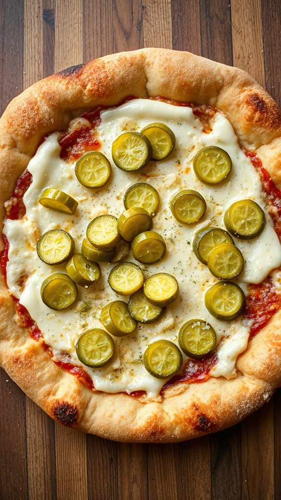 quirky tangy pickle pizza