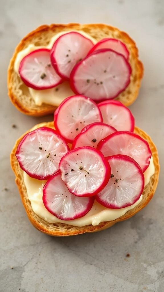 radish butter toast recipe