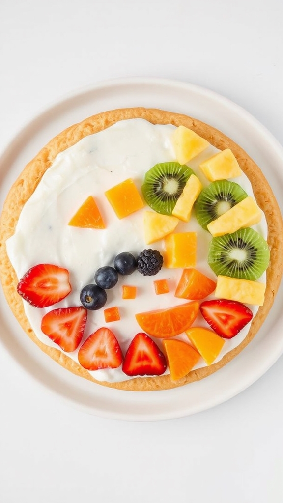 rainbow fruit pizza frosting