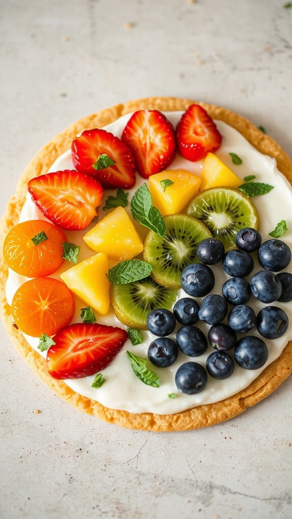 rainbow fruit pizza twist