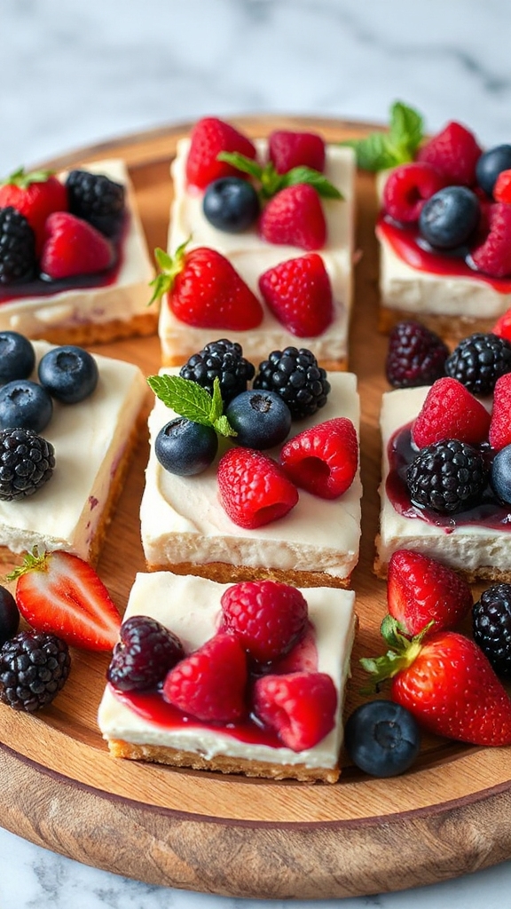 raspberry blueberry cheesecake variations