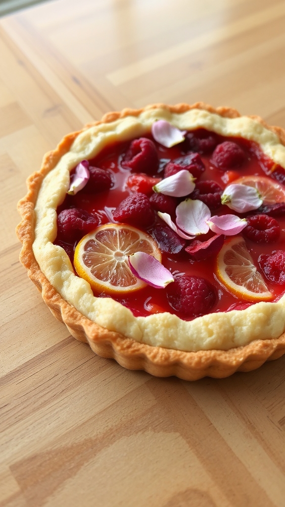 raspberry rose lemonade dessert