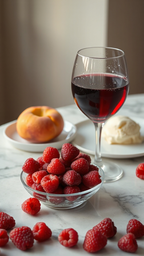 raspberry wines enhance peach