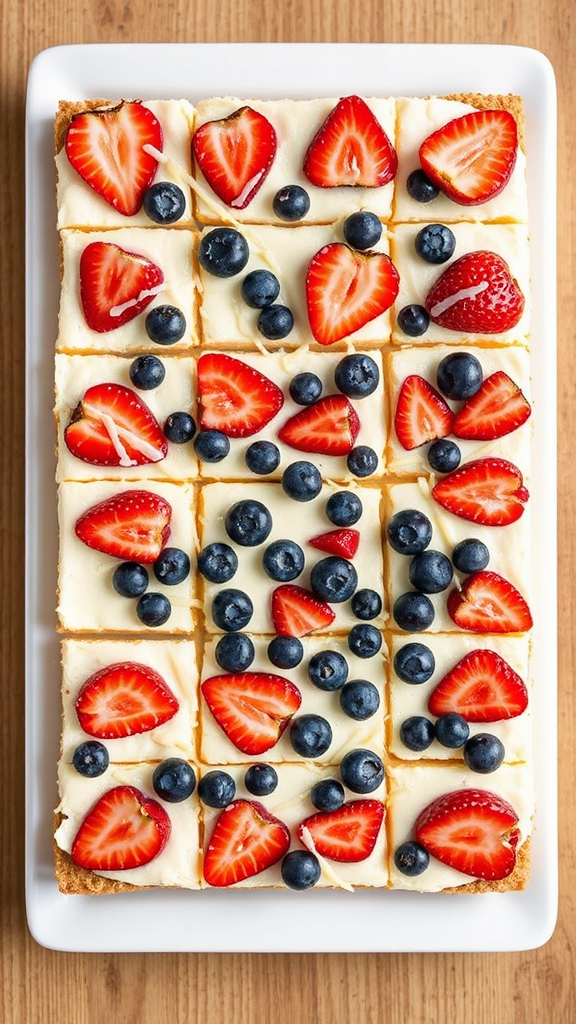 red white blue cheesecake