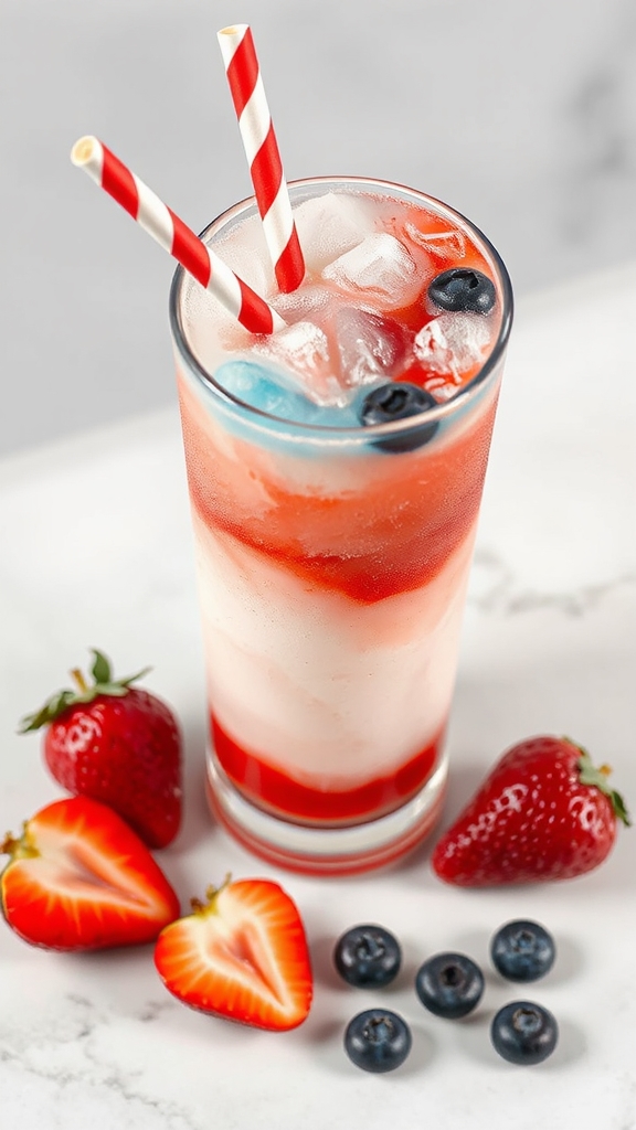 red white blue frozen