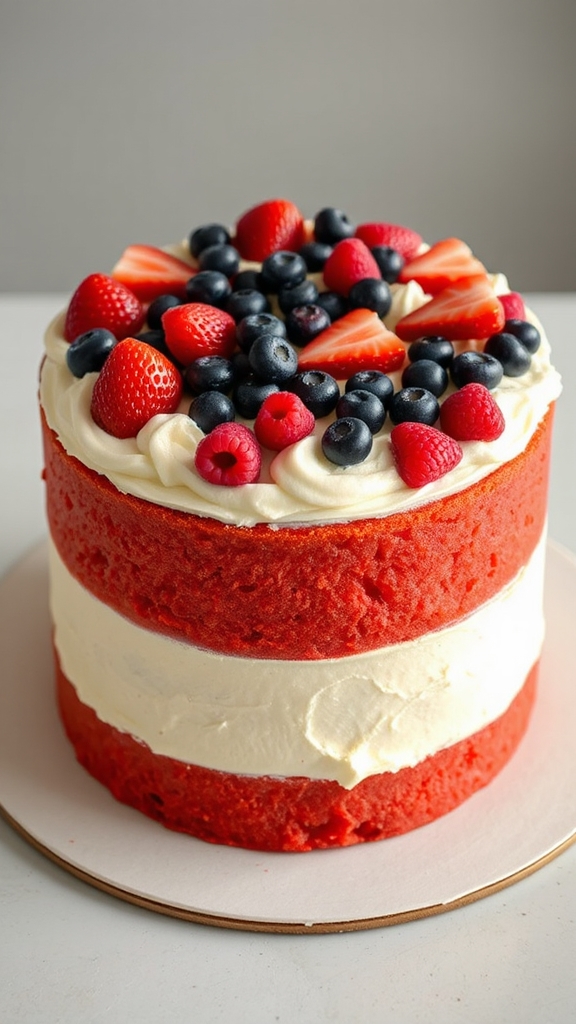 red white blue layers