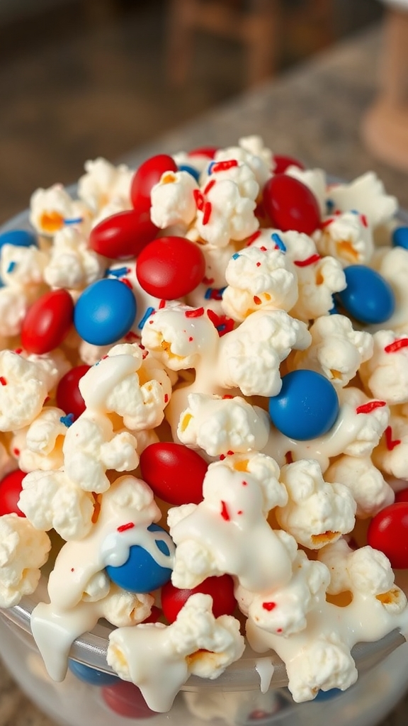 red white blue popcorn
