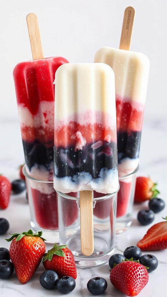red white blue popsicles