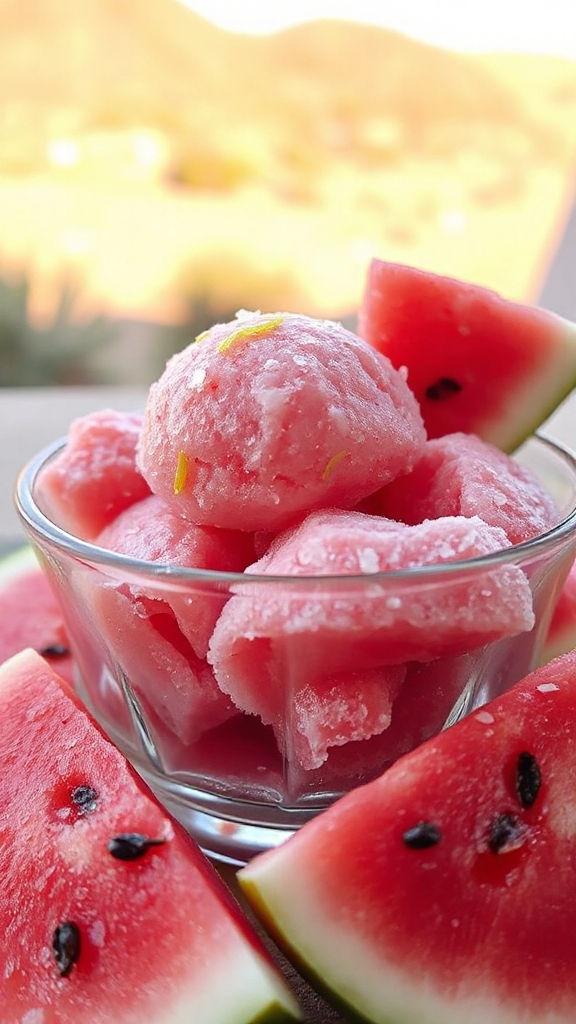 refreshing arizona watermelon sorbet