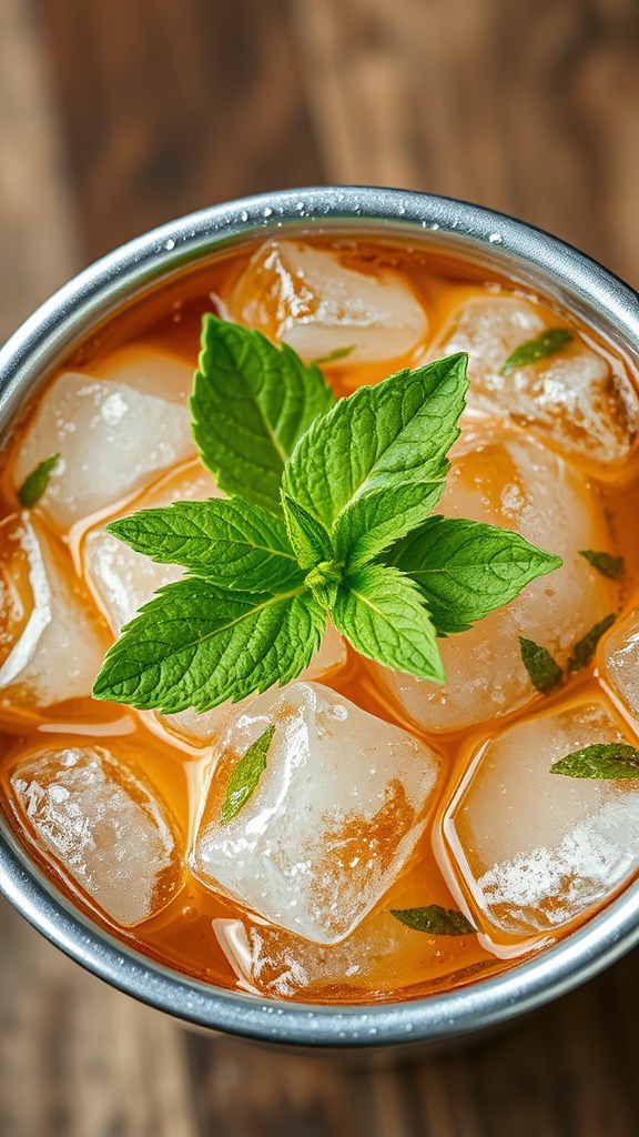 refreshing bourbon mint delight