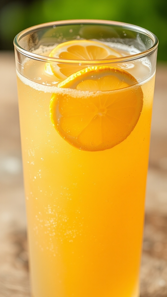 refreshing summer peach shandy