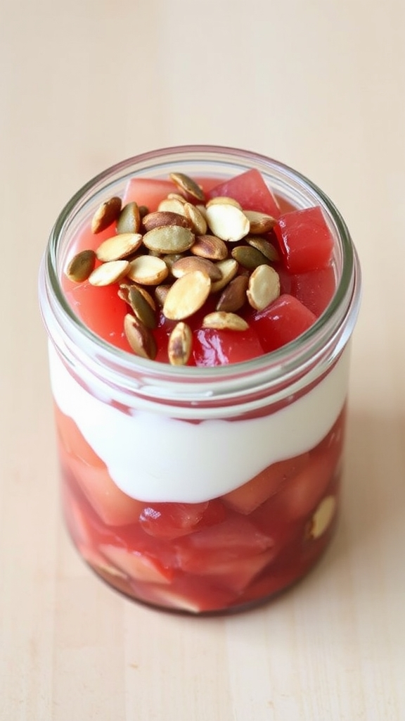rhubarb compote yogurt parfait