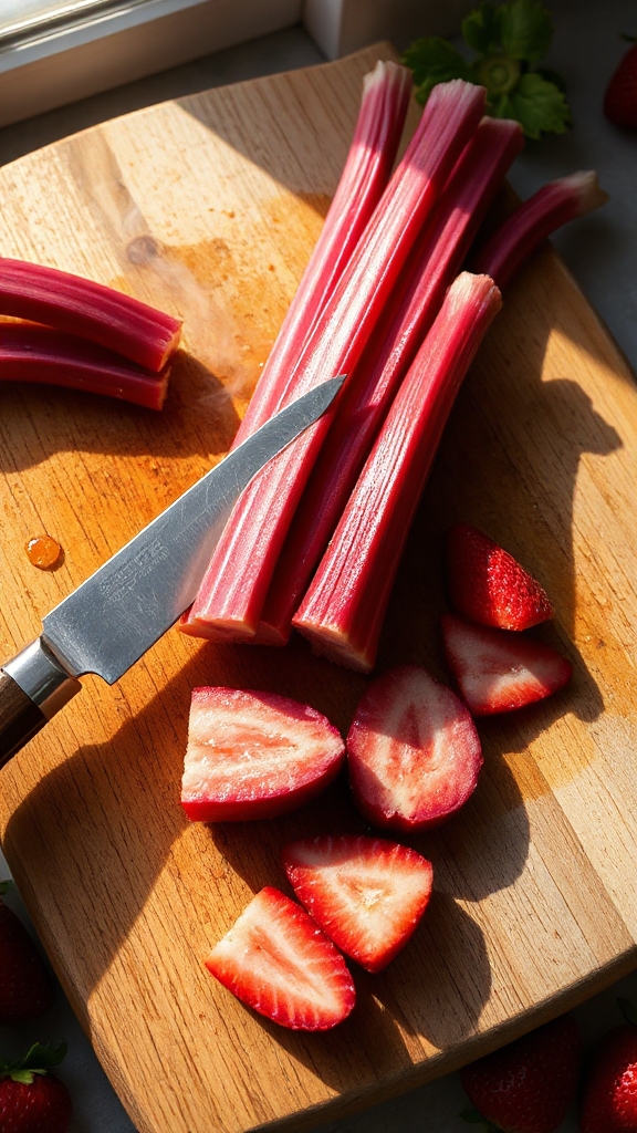 rhubarb texture softening techniques
