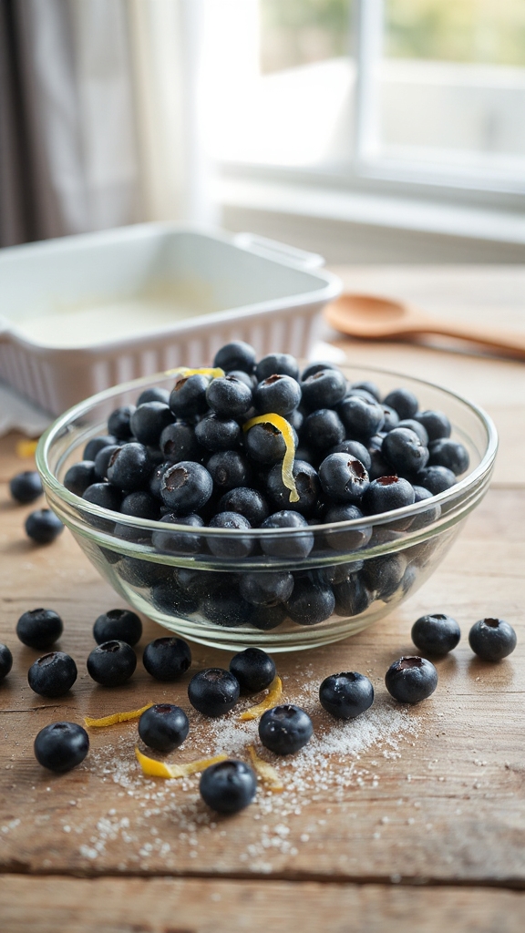 ripe blueberries cobbler method