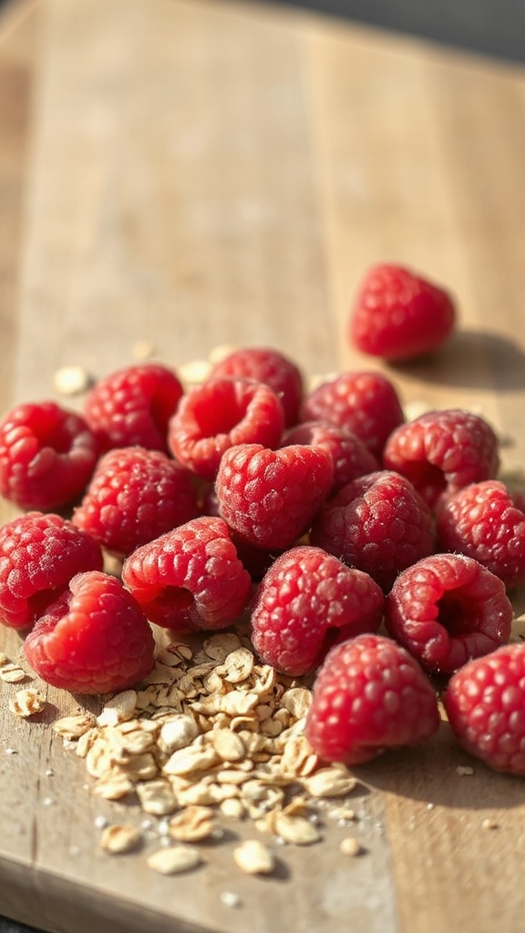 ripe raspberries tart base