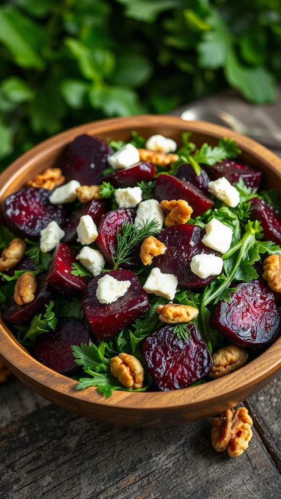 roasted beet salad preparation