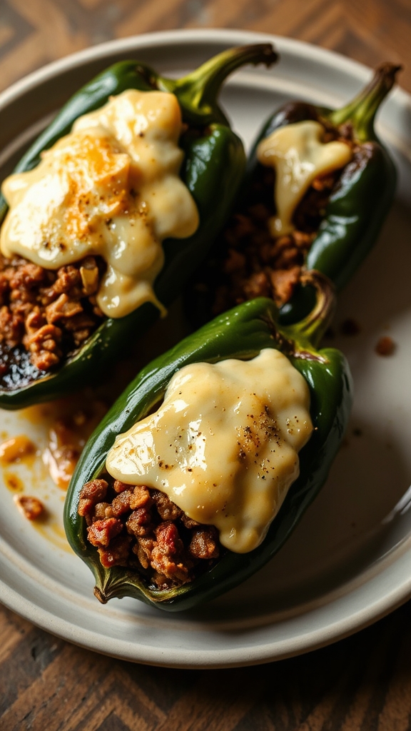 roasted bison stuffed poblanos