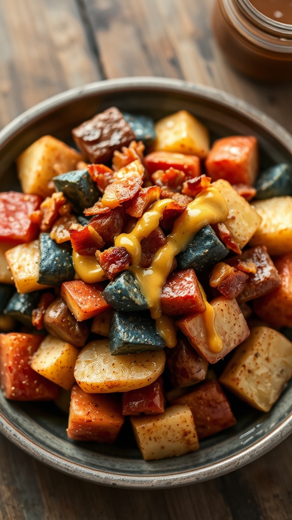 roasted potatoes with bacon