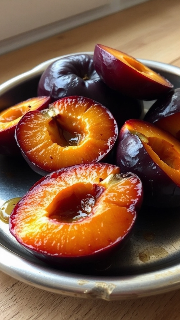 roasting enhances plum sweetness