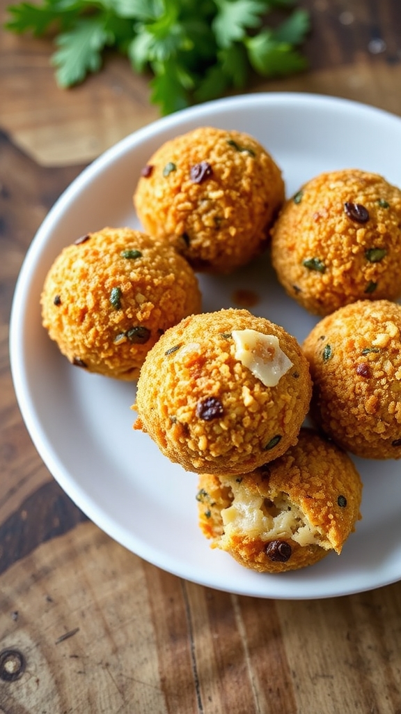 roll wild rice balls