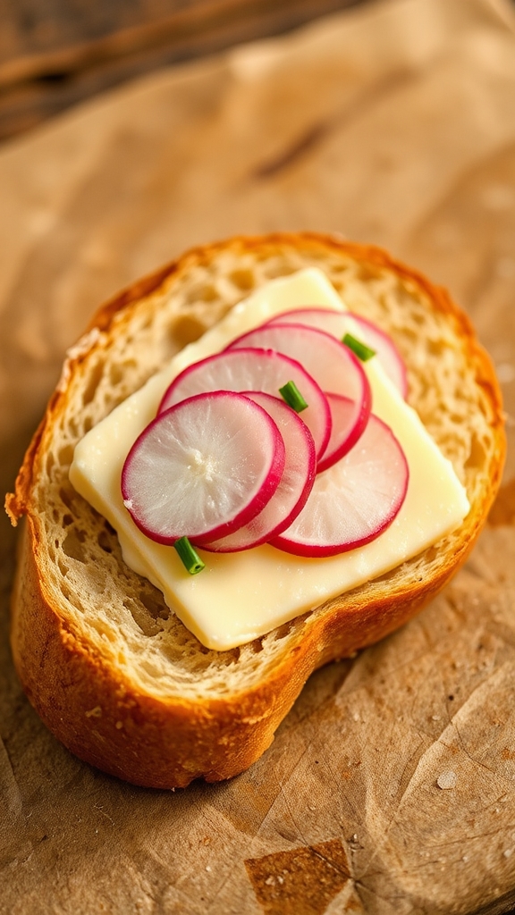 rustic french radish appetizer