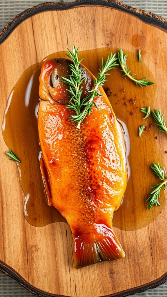 sagebrush honey glazed rainbow trout