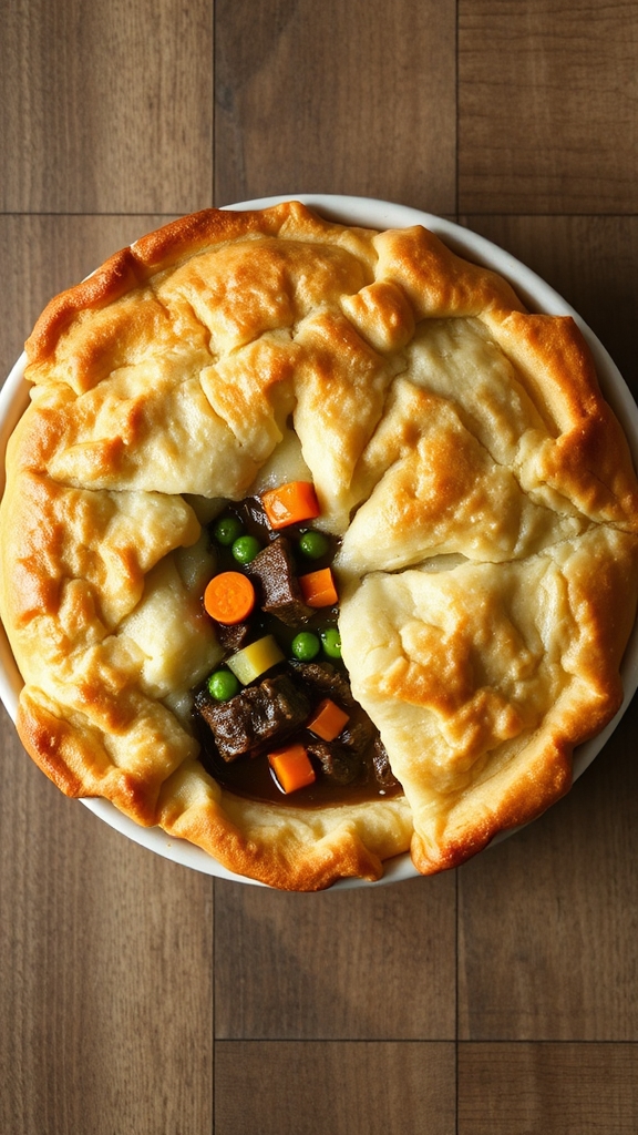 savory beef pot pie