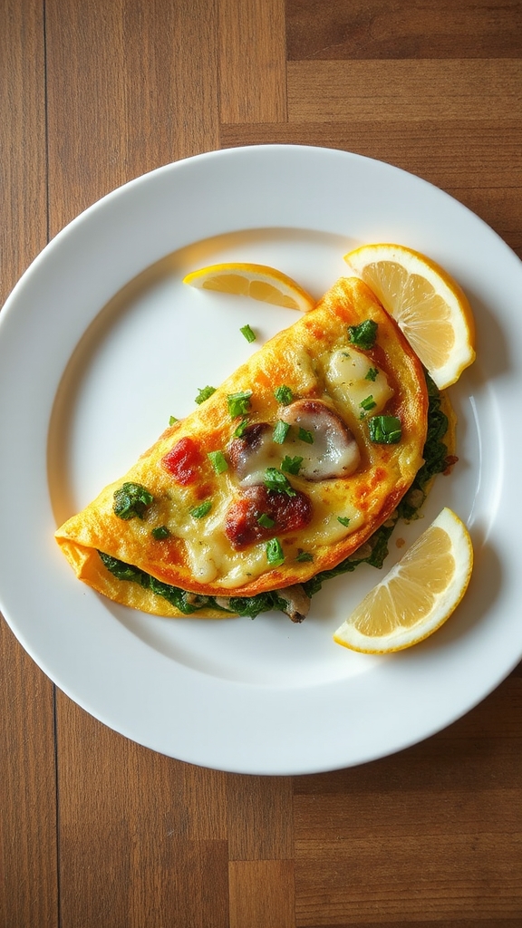savory oysters rockefeller omelette