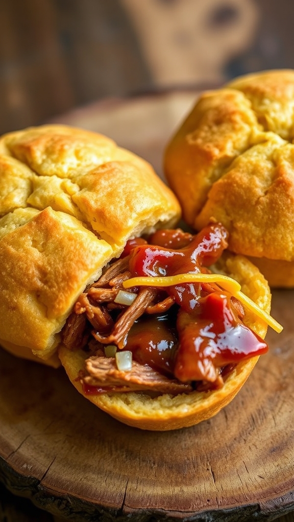 savory pulled pork muffins