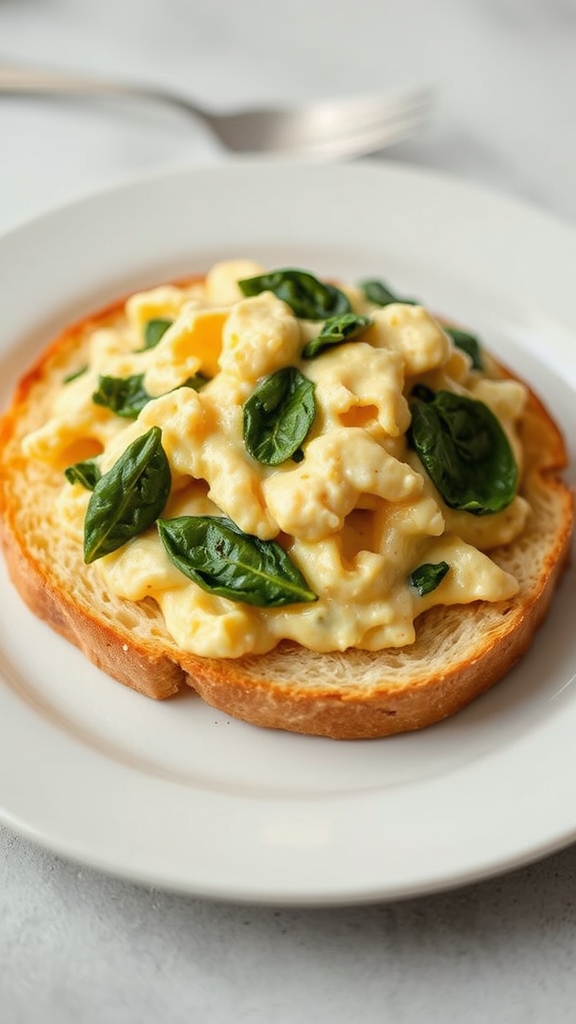 scrambled eggs with spinach