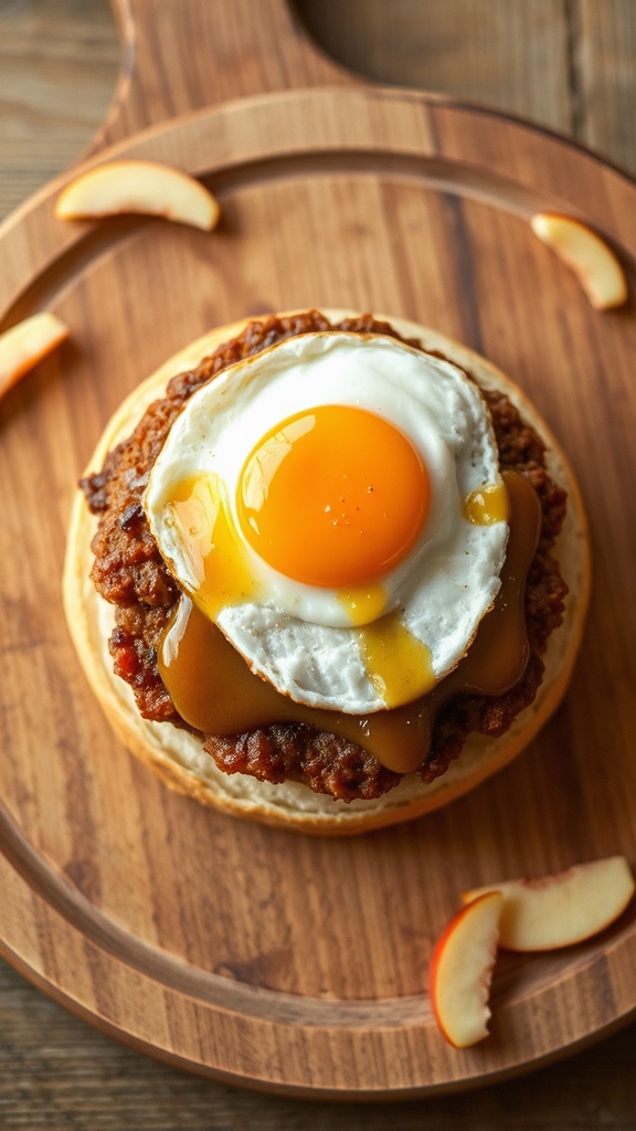 scrapple fried egg apple butter