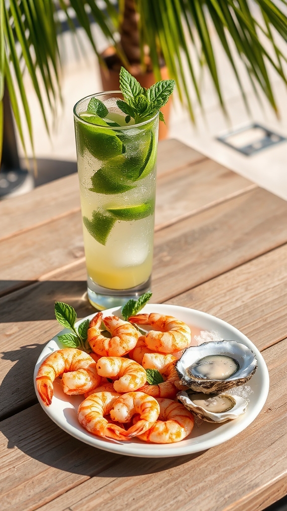 seafood and mojito pairing
