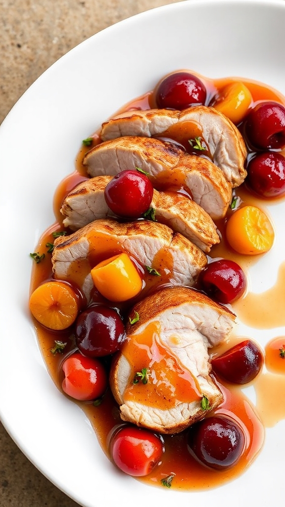 seared duck cherry sauce