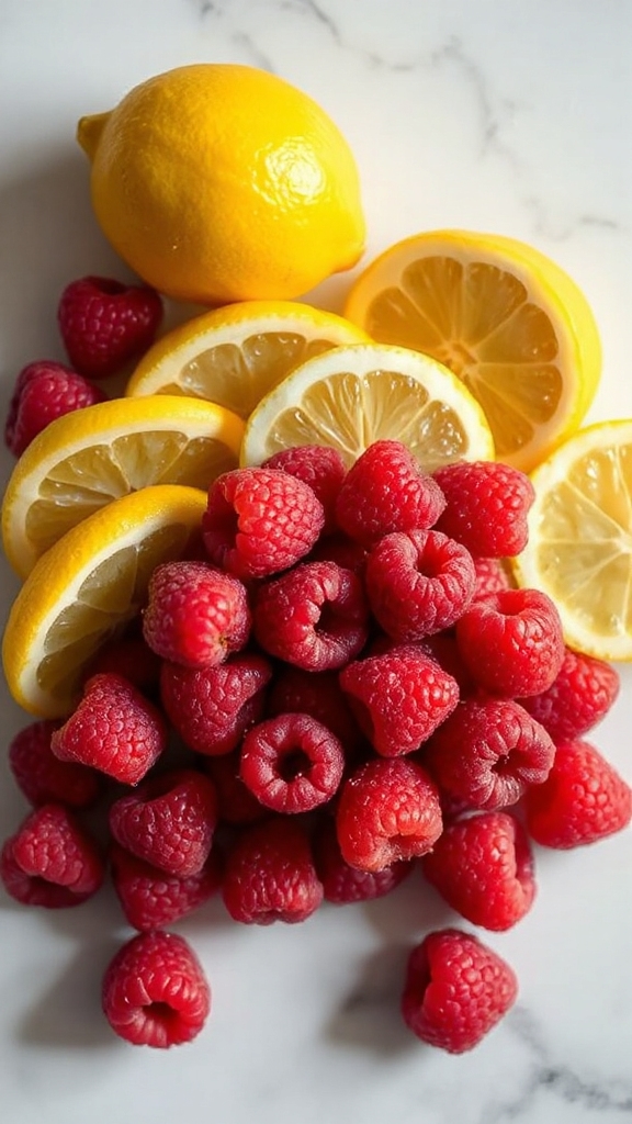 seasonal nutritious raspberry lemon