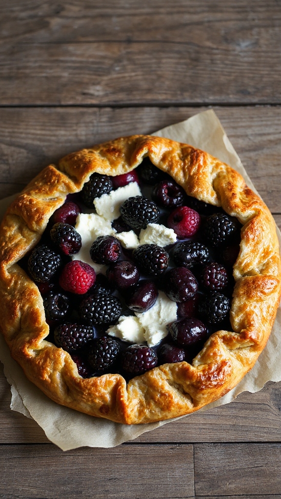 seasonal rustic berry galette